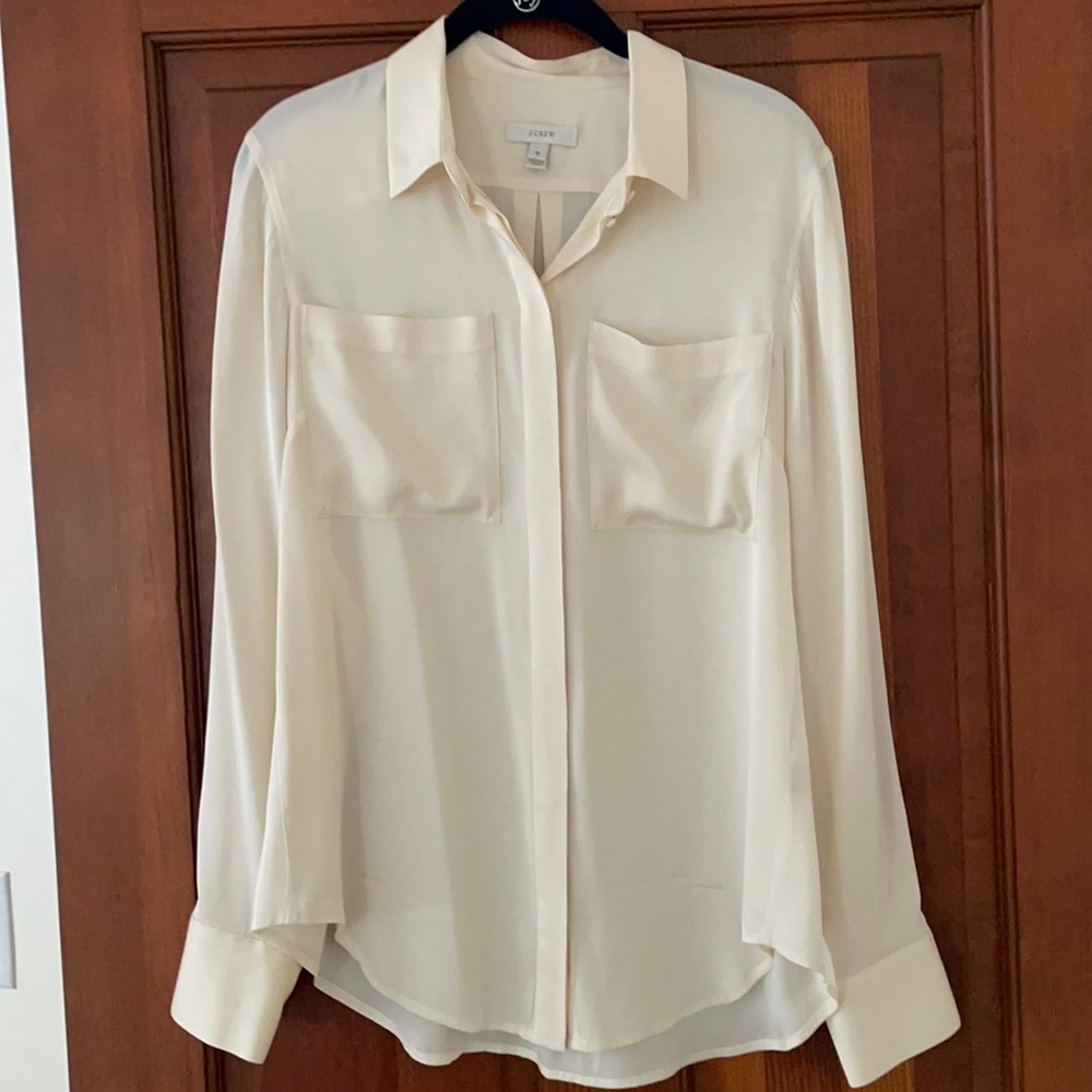 Cream silk blouse